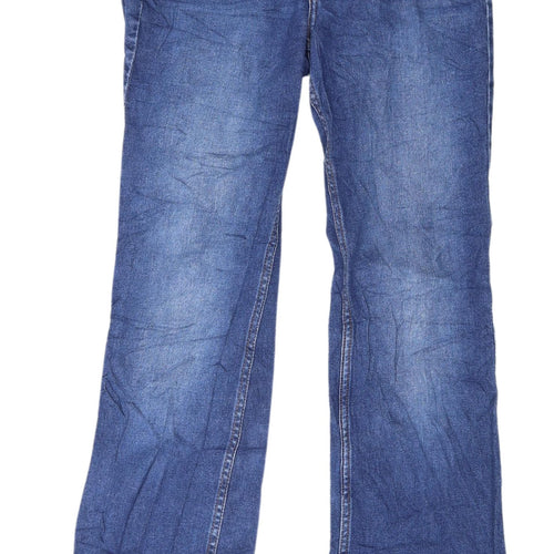 Women's Blue Bootcut Jeans - UK 8 High Waist