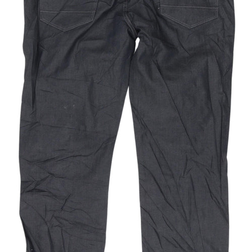 F&F Black Straight Leg Jeans, Size 36, Unisex, Dark Denim