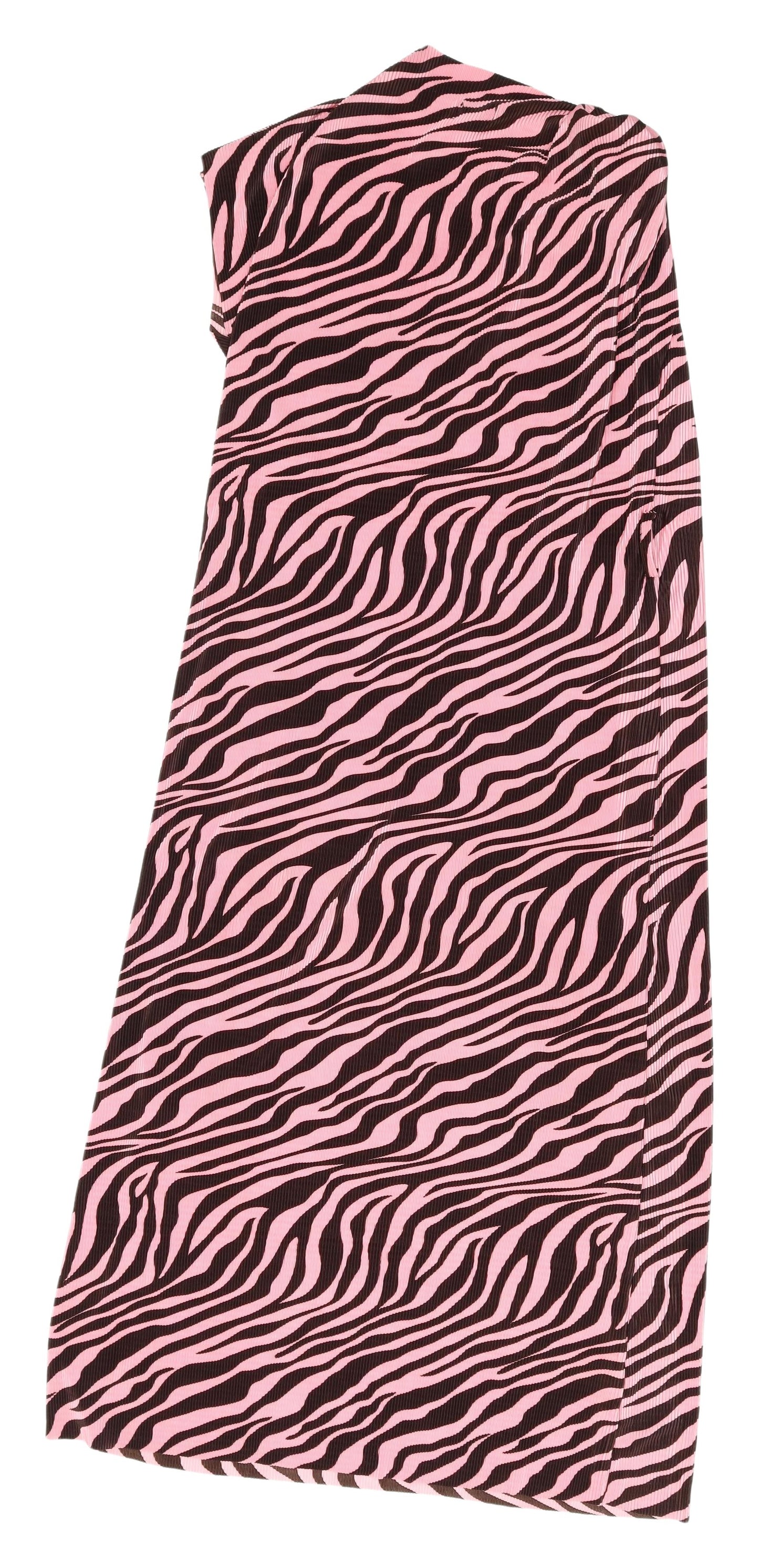 River Island Women's Pink Zebra Dress Size 14