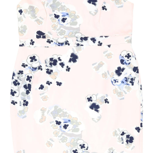 Dorothy Perkins Women's Pink Floral Knee Length Dress