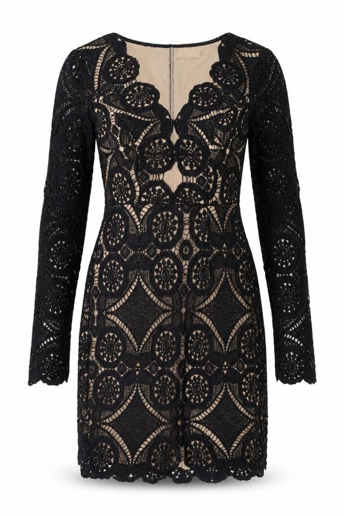 Front view of Love Triangle Women's Black Bodycon Dress, size 10