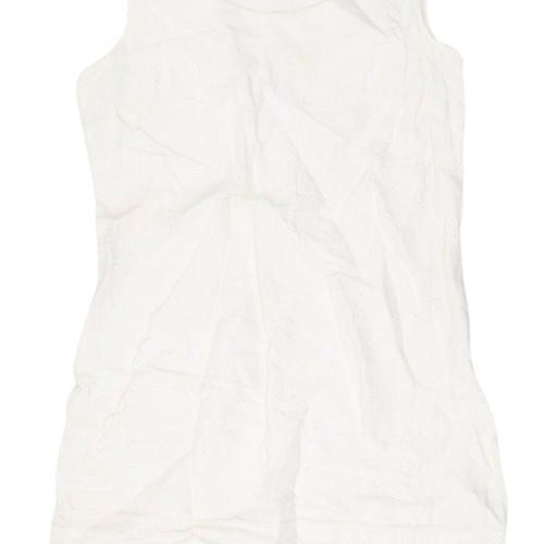 Marks and Spencer White Shift Dress Size 16 Women