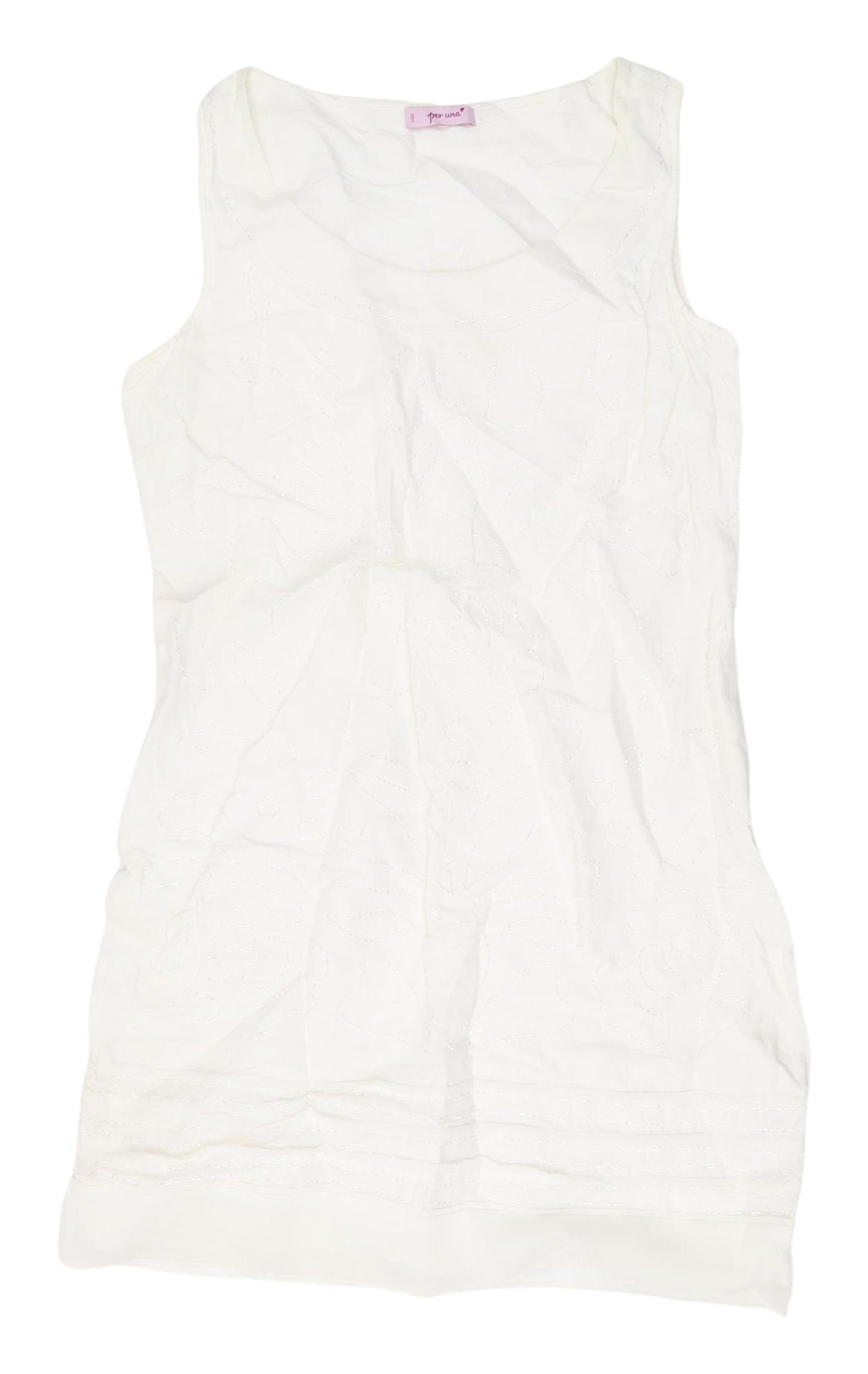 Marks and Spencer White Shift Dress Size 16 Women