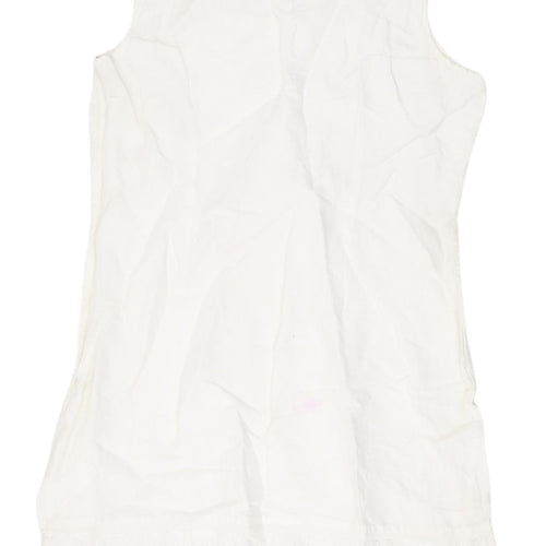 Marks and Spencer White Shift Dress Size 16 Women