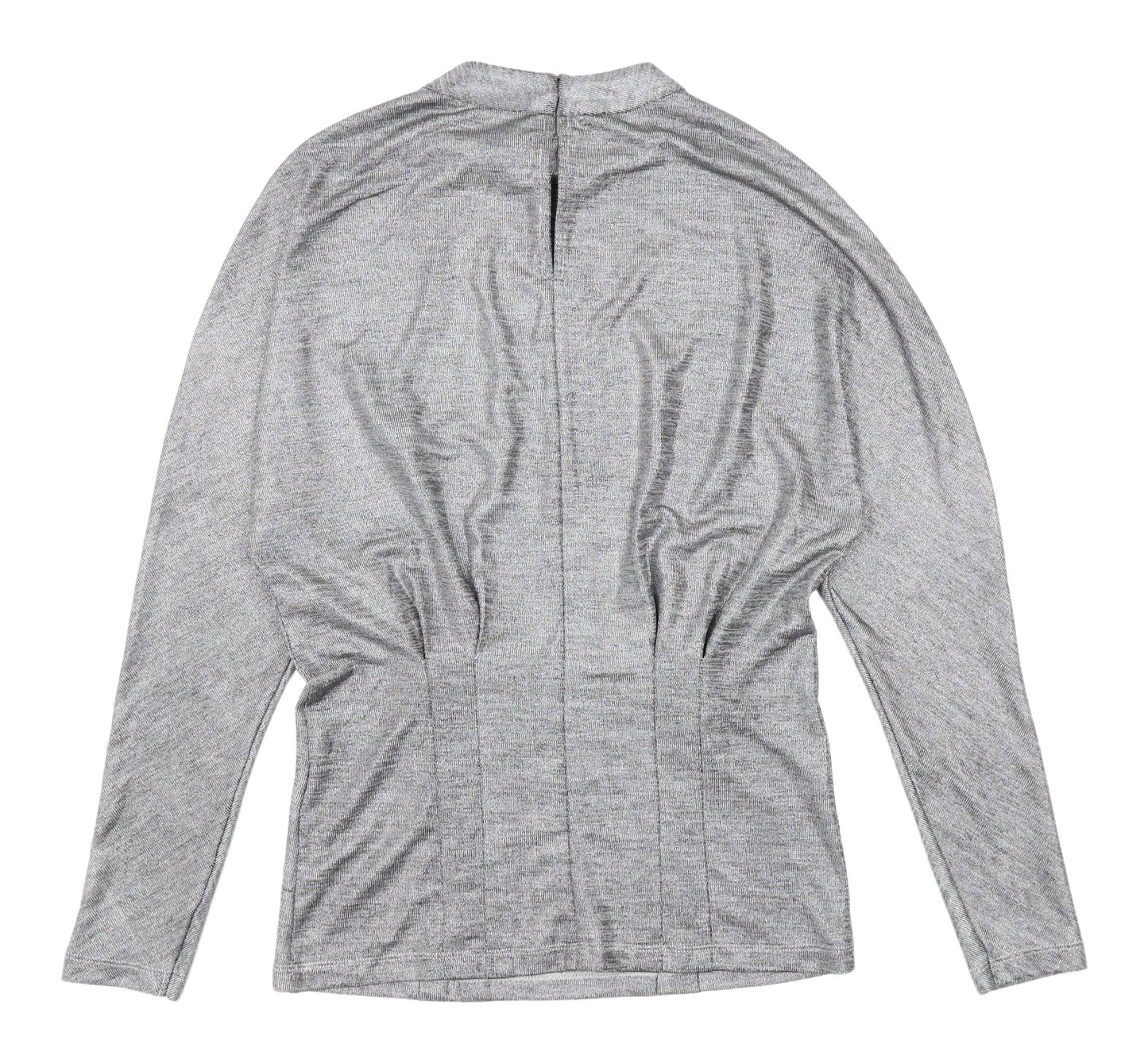 Reiss Women's Grey XS High Neck Long Sleeve Top