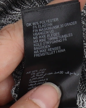 Reiss Women's Grey XS High Neck Long Sleeve Top