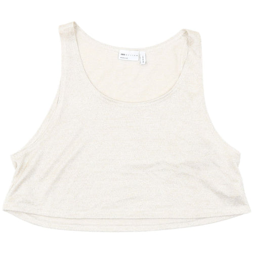 ASOS DESIGN Beige Cropped Tank Top, UK 6, Summer Casual