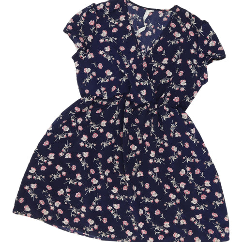 Reformed Women's Blue Floral Fit & Flare Dress L