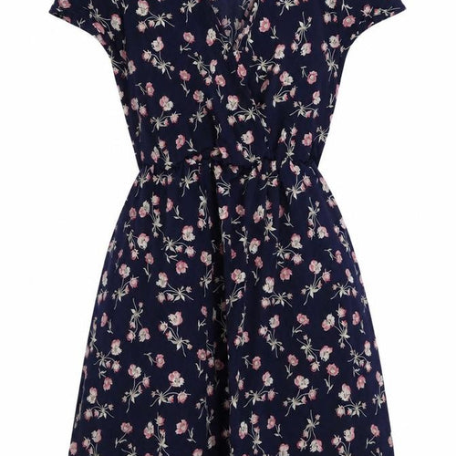 Reformed Women's Blue Floral Fit & Flare Dress L