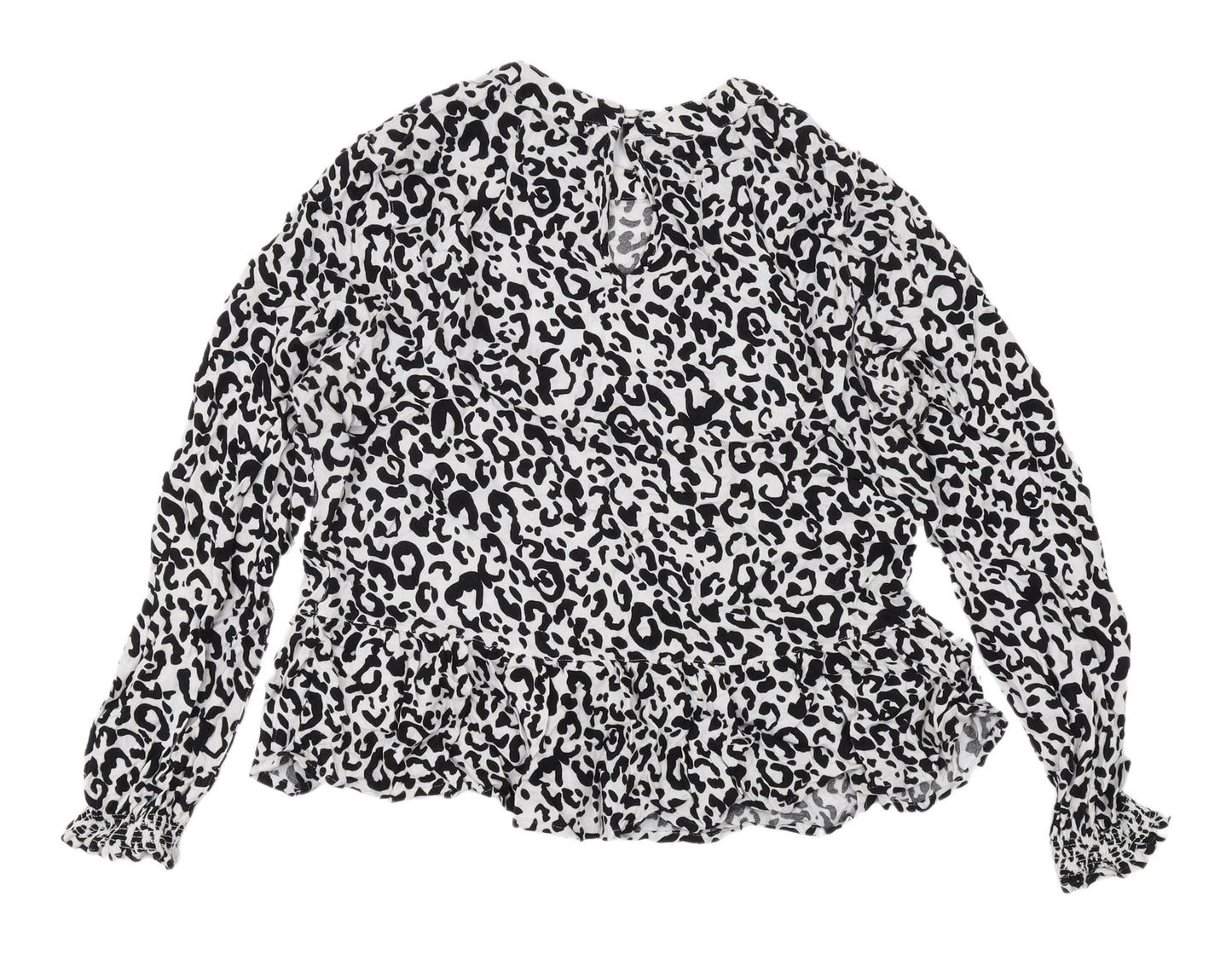 M&S Women's Multicolour Animal Print Blouse Size 12