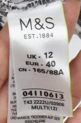 M&S Women's Multicolour Animal Print Blouse Size 12