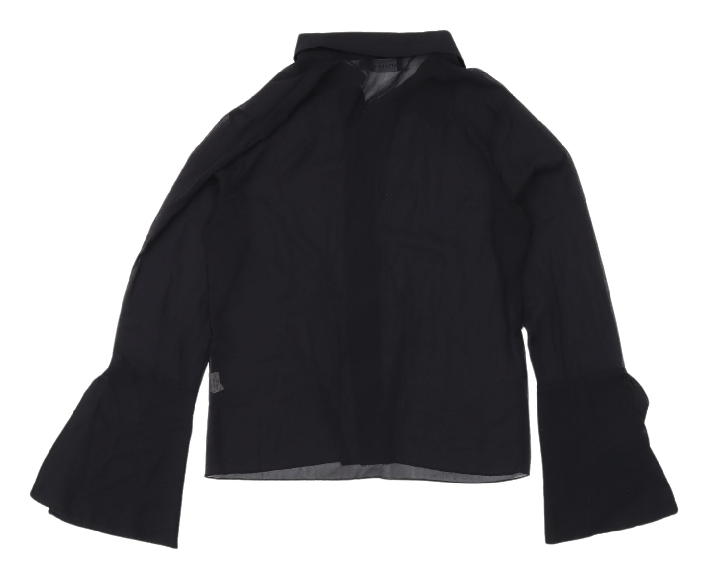 PrettyLittleThing Women's Black Bell Sleeve Shirt