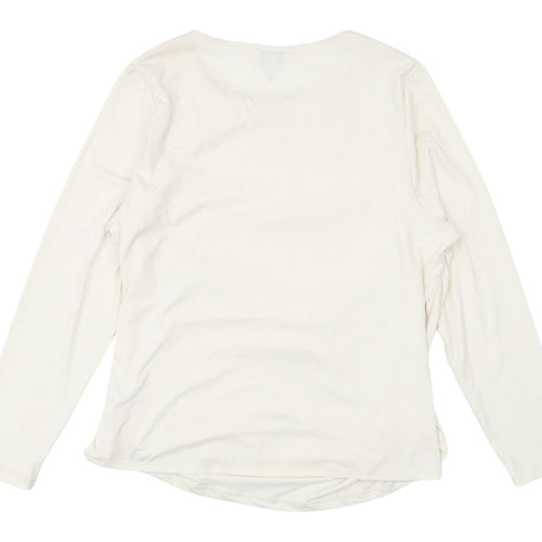 Marks and Spencer Ivory Long Sleeve Top - Size 20