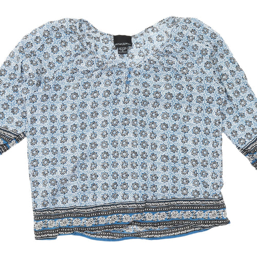 Cynthia Rowley Women's Blue Tunic Blouse M