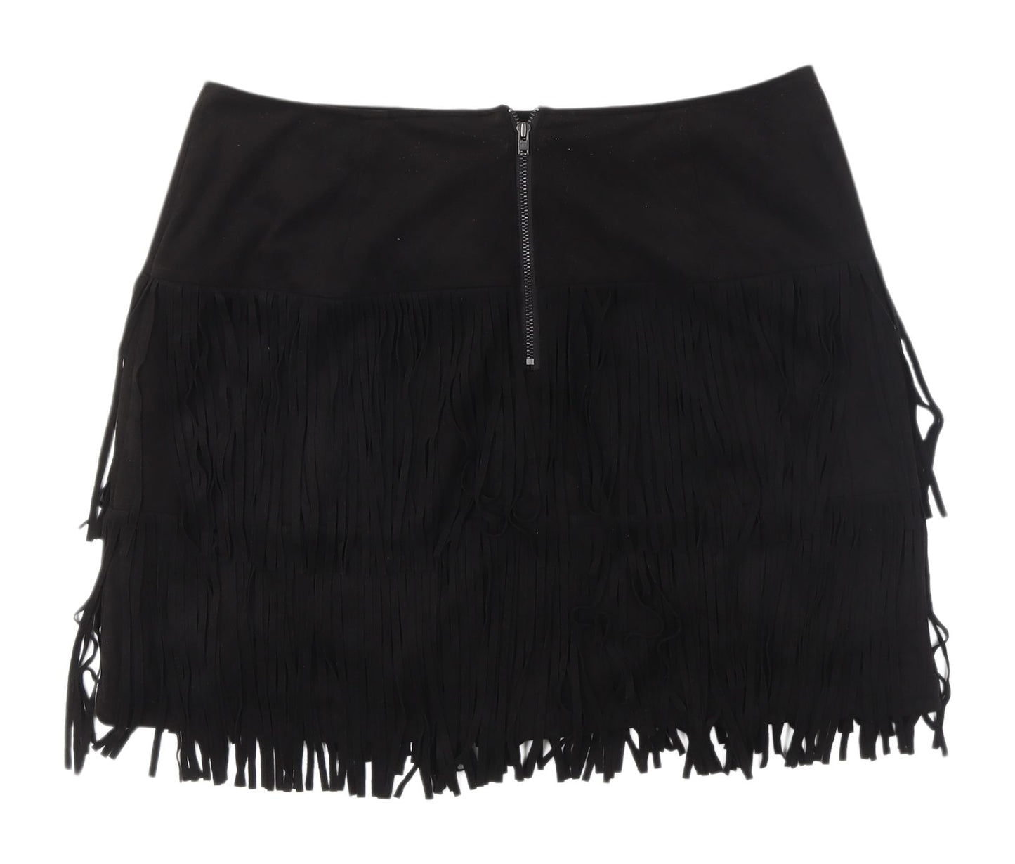 French Connection Women's Black Fringe Mini Skirt M