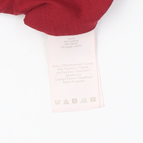 Boden Women's Red Polka Dot Long A-Line Dress