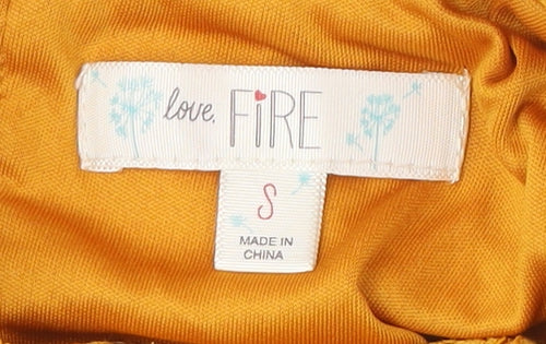 Love Fire Women's Yellow Lace Camisole Tank Top