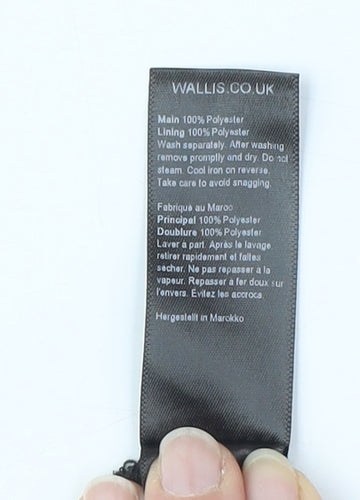 Wallis Petite Black Polka Dot Tunic Blouse - UK 16