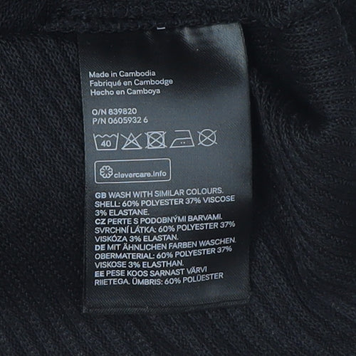 H&M Women's Black V-Neck Slim Jersey Blouse XS