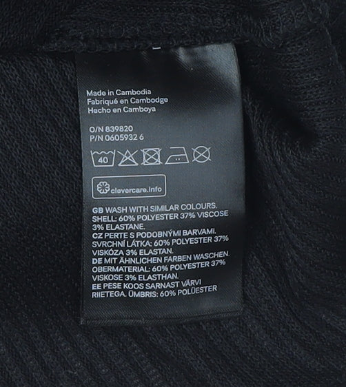 H&M Women's Black V-Neck Slim Jersey Blouse XS