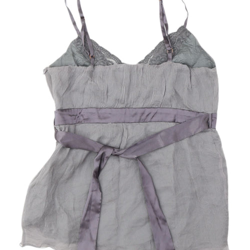 New Look Grey Silk Camisole Blouse Size 10