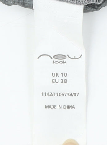 New Look Grey Silk Camisole Blouse Size 10