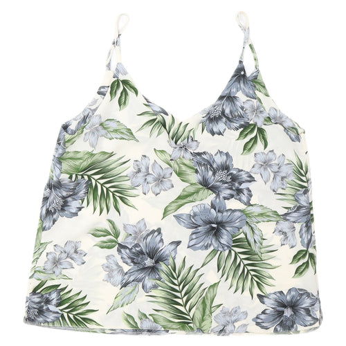 New Look Women's Floral Camisole Tank UK 12 V-Neck