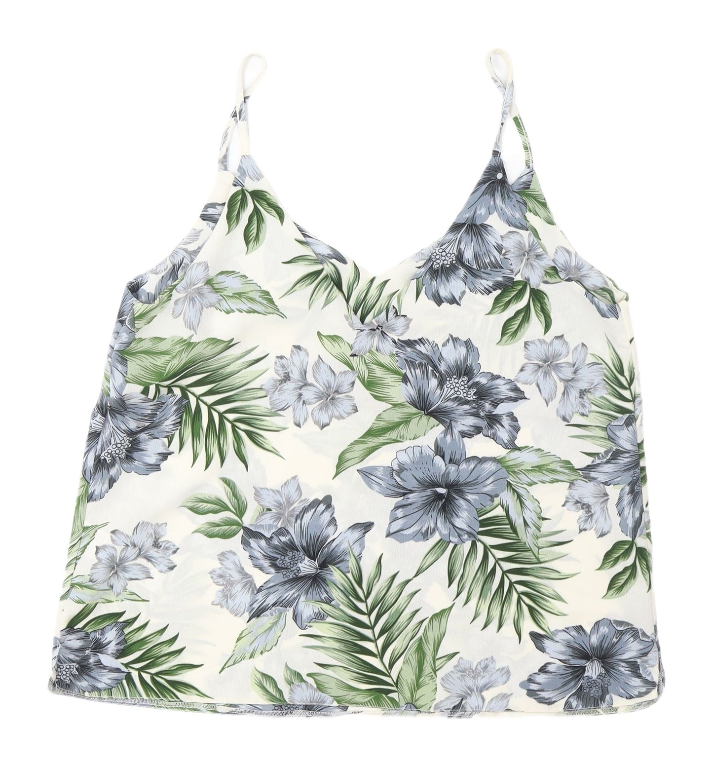 New Look Women's Floral Camisole Tank UK 12 V-Neck