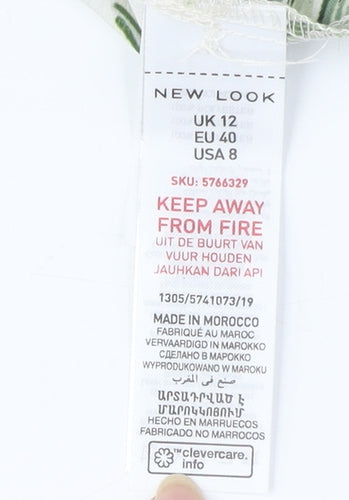 New Look Women's Floral Camisole Tank UK 12 V-Neck