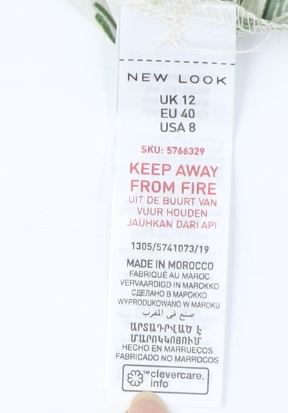 New Look Women's Floral Camisole Tank UK 12 V-Neck