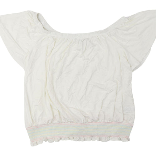 Next Women's White Off-Shoulder Top Size 22