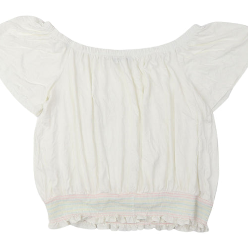 Next Women's White Off-Shoulder Top Size 22