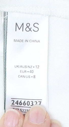 Marks and Spencer Women's White Blouse Size 12