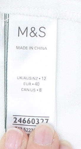 Marks and Spencer Women's White Blouse Size 12