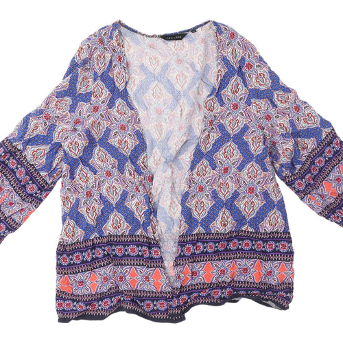 New Look Women's Blue Paisley Kimono Blouse Size 12