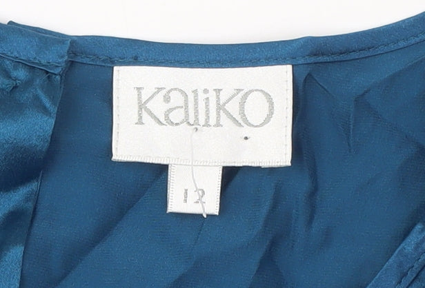 Kaliko Women's Blue Silk Blouse Size 12