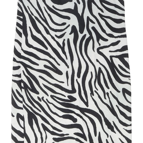 Stradivarius Women's Zebra Slip Dress, Size 8