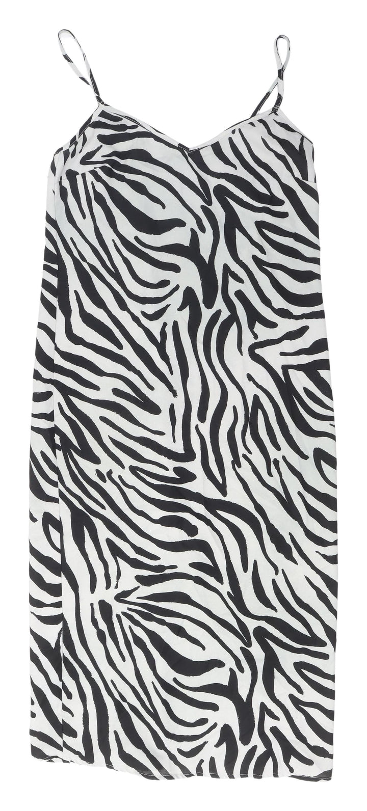 Stradivarius Women's Zebra Slip Dress, Size 8