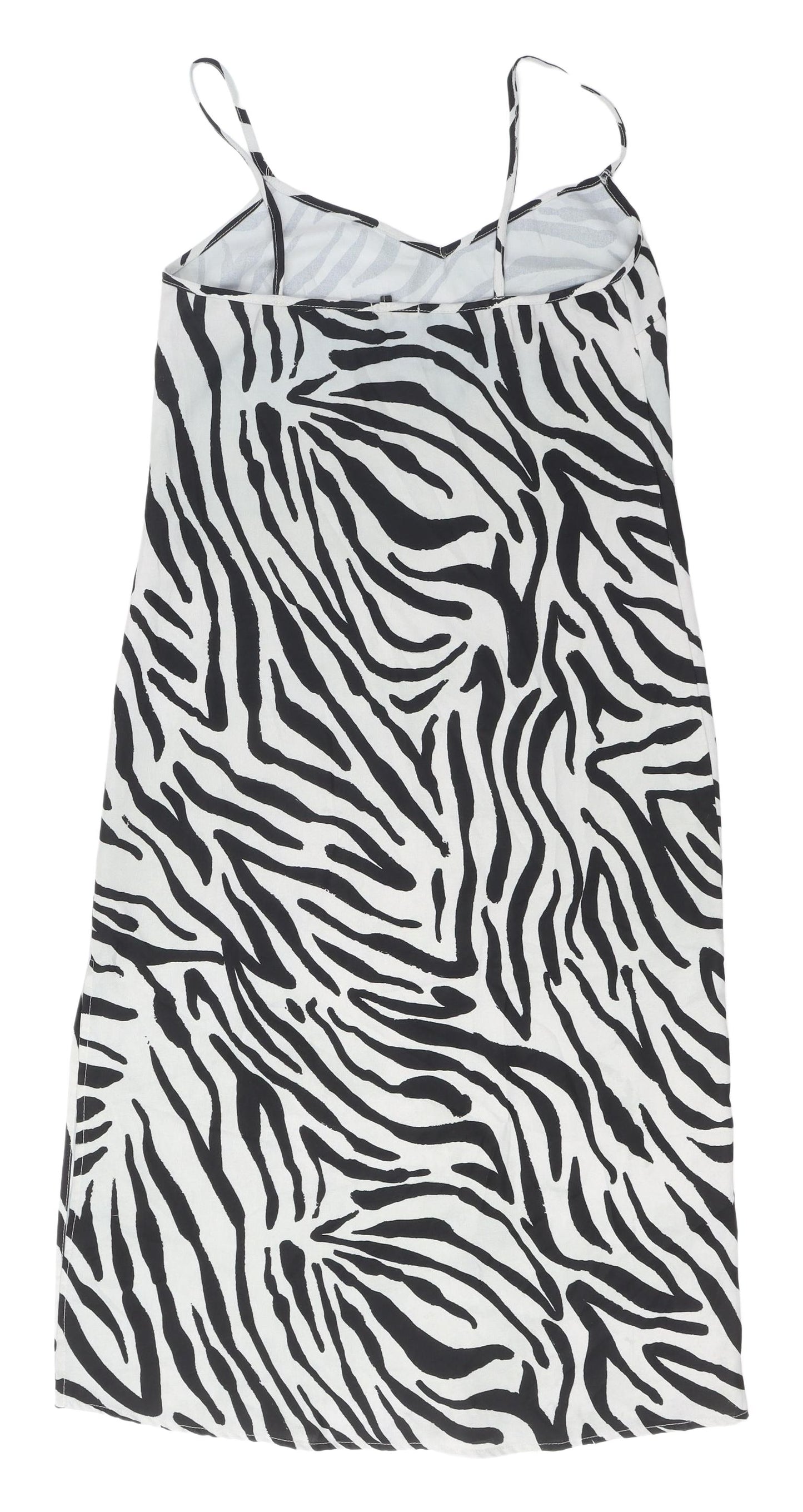 Stradivarius Women's Zebra Slip Dress, Size 8