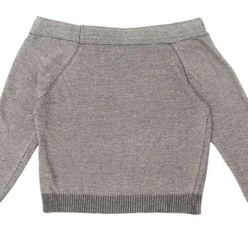 River Island Women's Grey Boat Neck Jumper Size 12