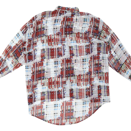 Topshop Women's Multicoloured Check Button-Up UK 8