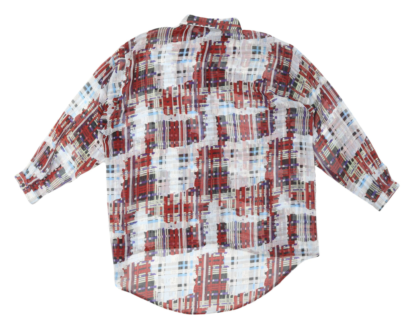 Topshop Women's Multicoloured Check Button-Up UK 8