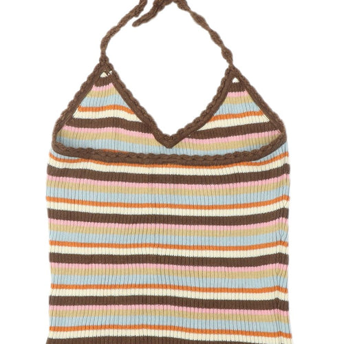 H&M Women's Multicoloured Halter Camisole Tank