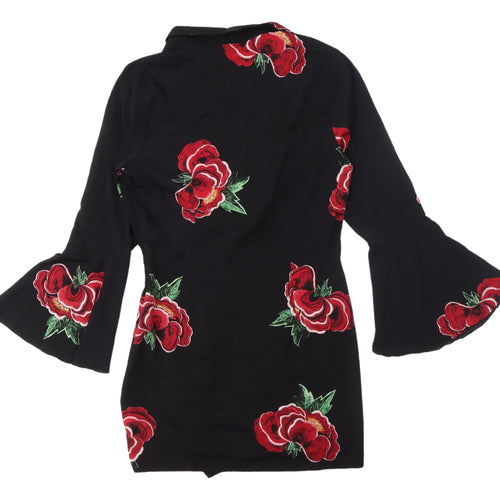 Missguided Women's Black Floral Dress Size 12