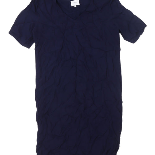 YAYA Women's Blue V-Neck Shift Dress Size 8