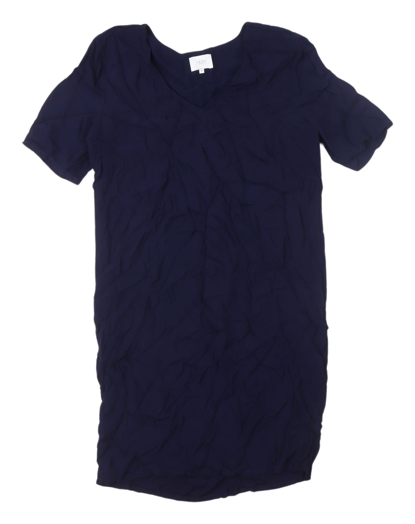 YAYA Women's Blue V-Neck Shift Dress Size 8