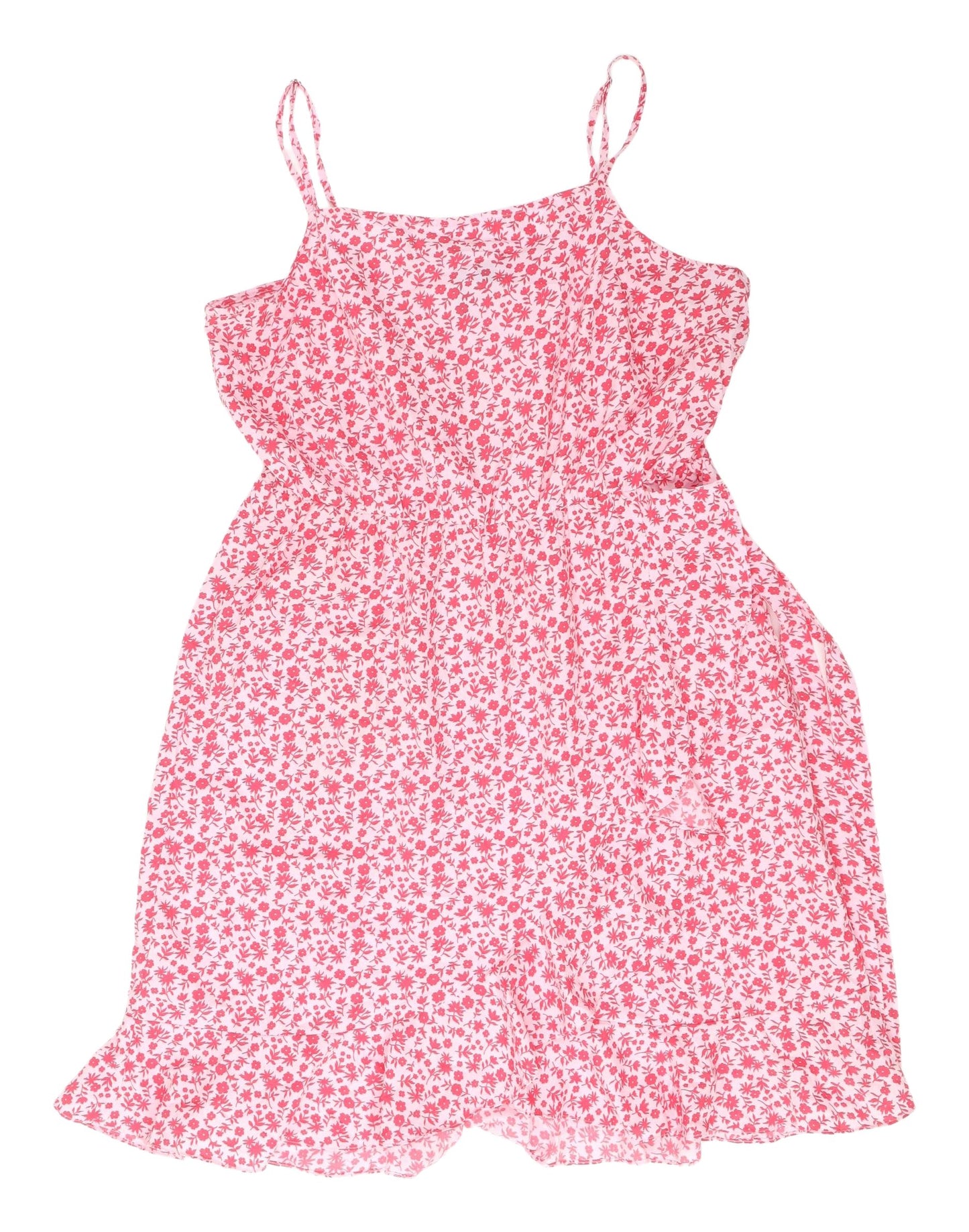 Vero Moda Women's Pink Floral Midi Slip Dress M