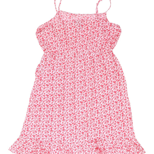 Vero Moda Women's Pink Floral Midi Slip Dress M