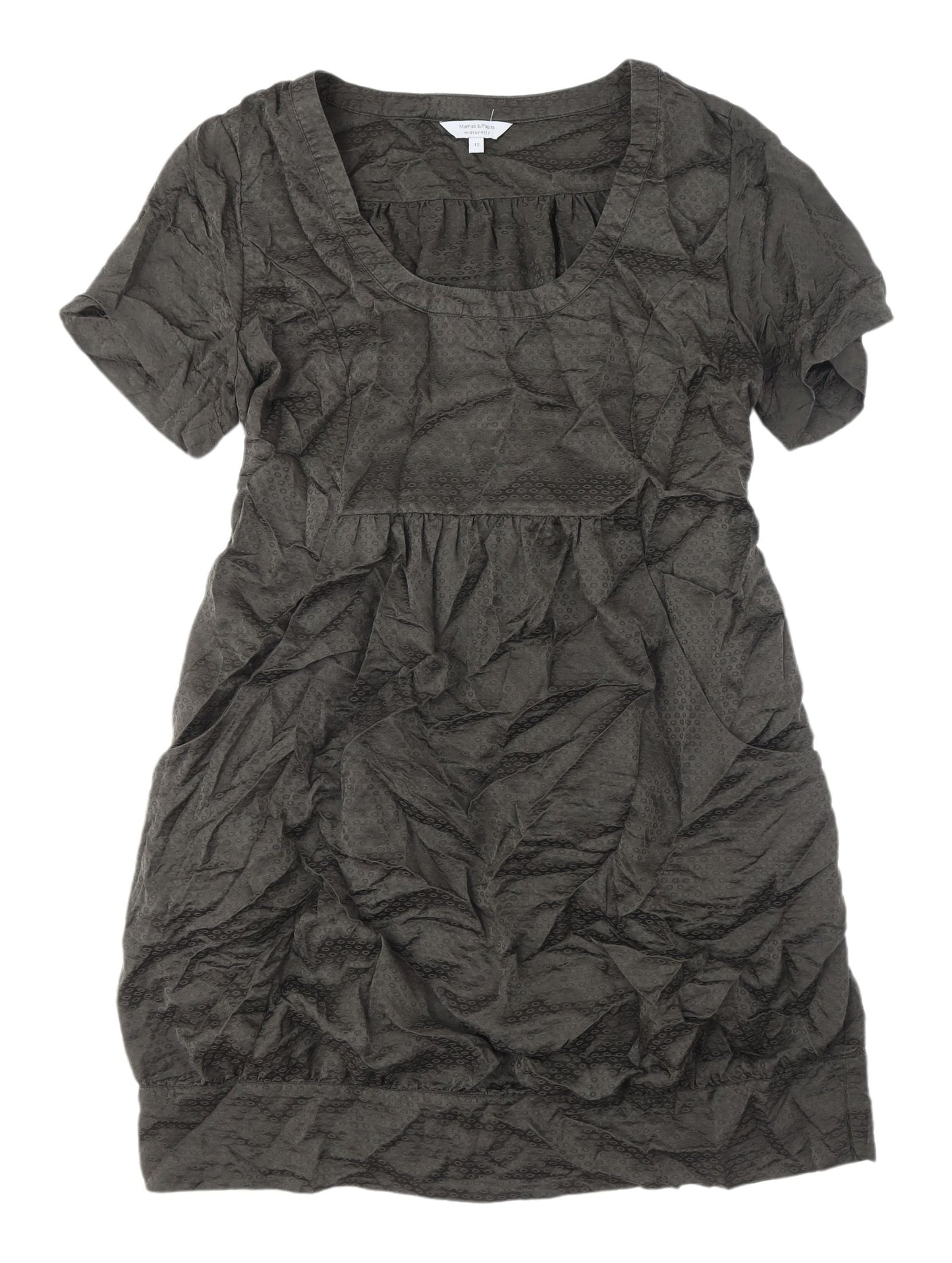 Mamas & Papas Women's Green Short Sleeve A-Line Dress