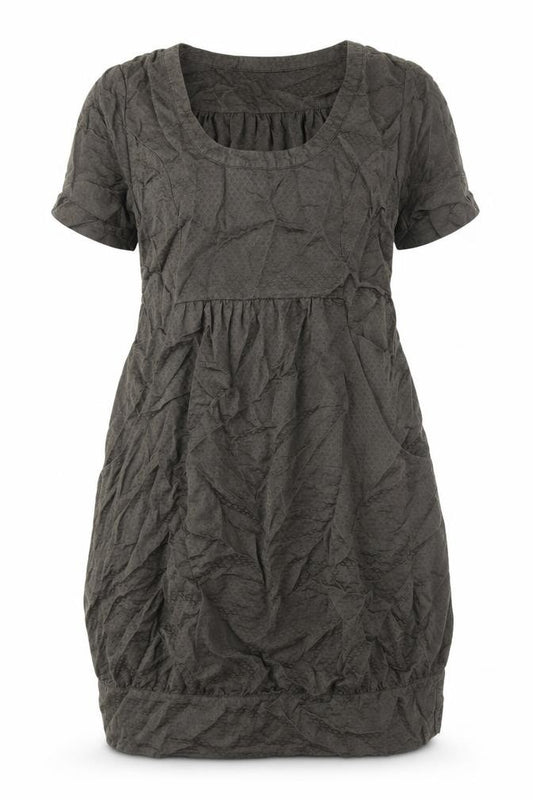 Front view of mamas & papas Women's Green Short Sleeve A-Line Dress